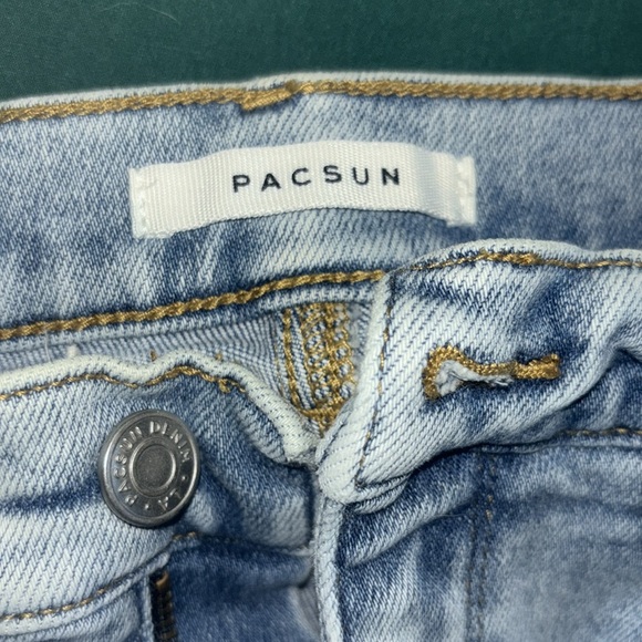 Pacsun high rise skinny jeans w/ rips & ripped ends - Picture 4 of 5